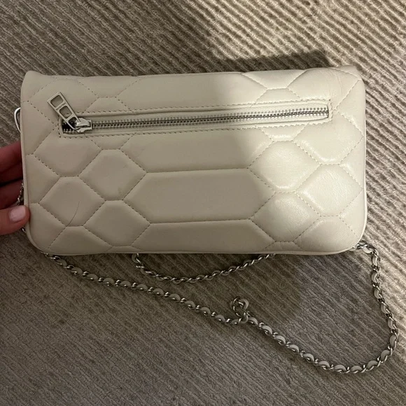 Zadig & Voltaire Cream Quilted Chain Bag